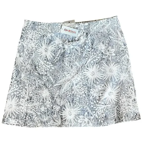 NWT RipSkirt Hawaii Wrap Skirt Eden Sand Gray Floral Length 2 Women's XL - Picture 1 of 9